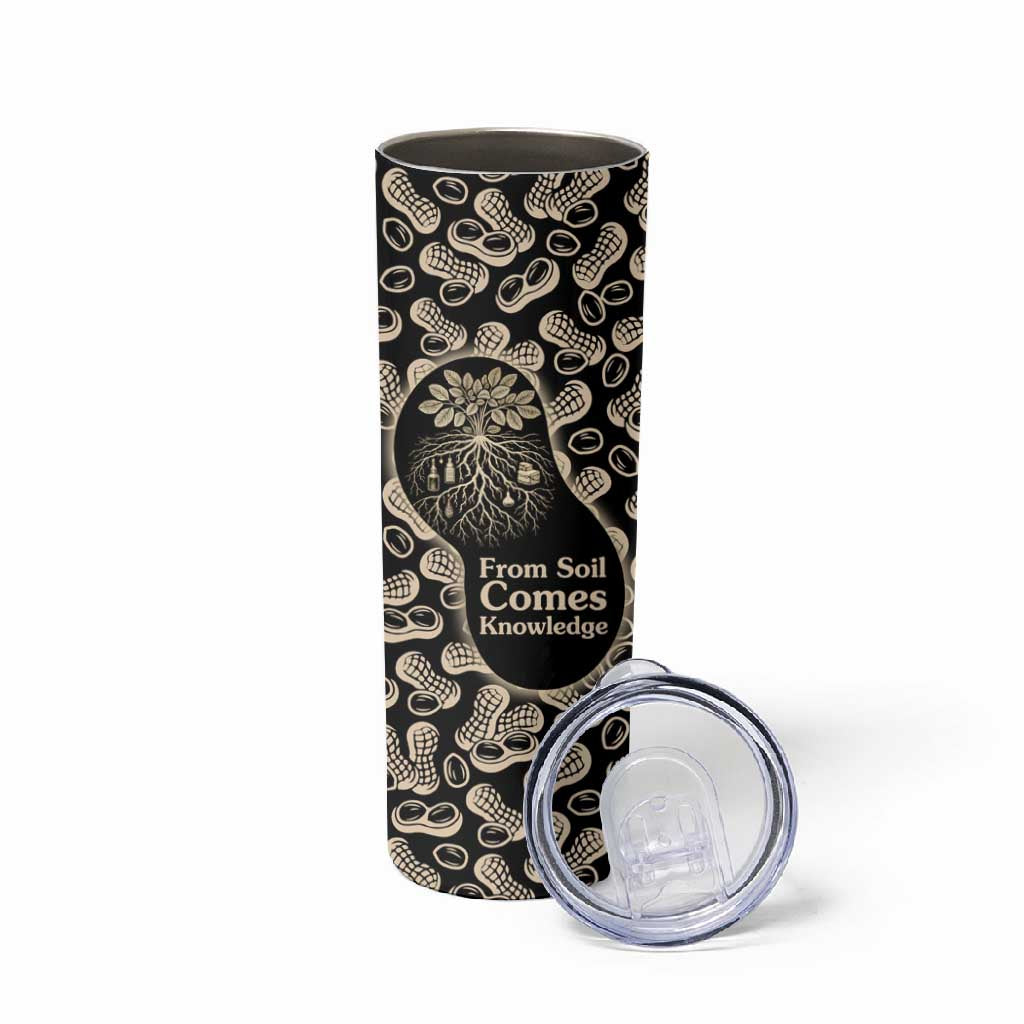 George Washington Carver Skinny Tumbler Peanut From Soil Comes Knowledge Quote and Agricultural Roots - African Pride