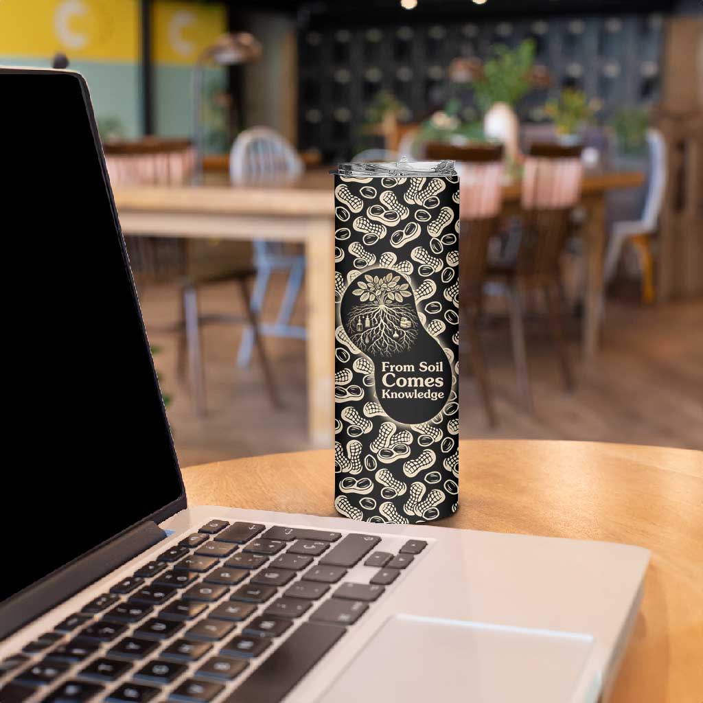 George Washington Carver Skinny Tumbler Peanut From Soil Comes Knowledge Quote and Agricultural Roots - African Pride