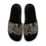 George Washington Carver Slide Sandals Peanut From Soil Comes Knowledge Quote and Agricultural Roots - African Pride