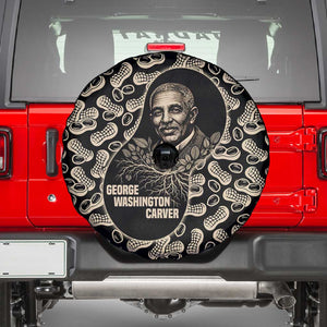 George Washington Carver Spare Tire Cover Peanut From Soil Comes Knowledge Quote and Agricultural Roots - African Pride