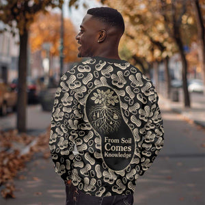 George Washington Carver Sweatshirt Peanut From Soil Comes Knowledge Quote and Agricultural Roots - African Pride