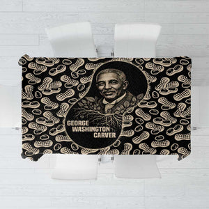 George Washington Carver Tablecloth Peanut From Soil Comes Knowledge Quote and Agricultural Roots - African Pride