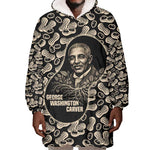 George Washington Carver Wearable Blanket Hoodie Peanut From Soil Comes Knowledge Quote and Agricultural Roots - African Pride
