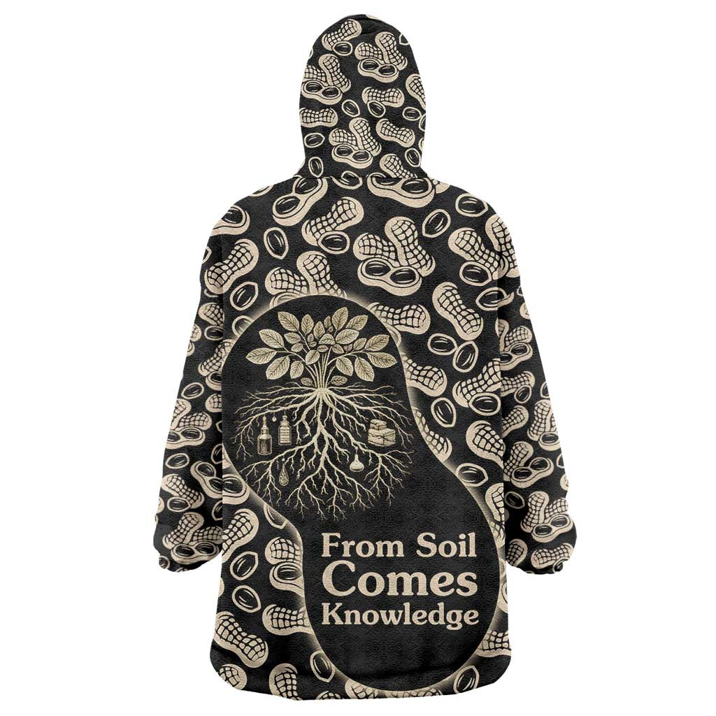 George Washington Carver Wearable Blanket Hoodie Peanut From Soil Comes Knowledge Quote and Agricultural Roots - African Pride