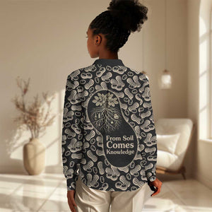 George Washington Carver Women Casual Shirt Peanut From Soil Comes Knowledge Quote and Agricultural Roots - African Pride