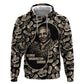 George Washington Carver Zip Hoodie Peanut From Soil Comes Knowledge Quote and Agricultural Roots - African Pride