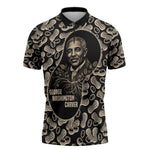 George Washington Carver Zipper Polo Shirt Peanut From Soil Comes Knowledge Quote and Agricultural Roots - African Pride