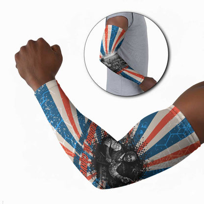George Washington Carver Arm Sleeves with Science Teaching Scene, Education Is the Key Quote - African Pride