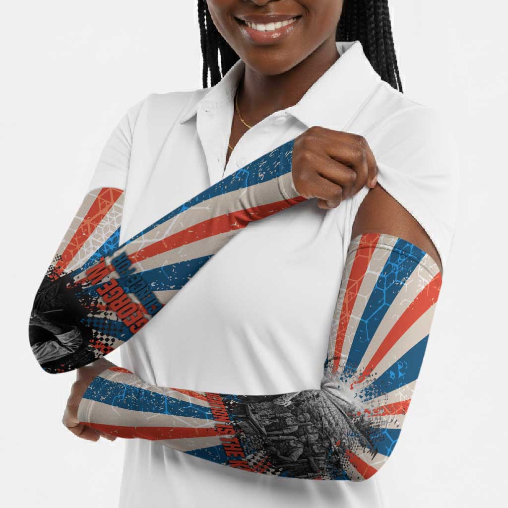George Washington Carver Arm Sleeves with Science Teaching Scene, Education Is the Key Quote - African Pride