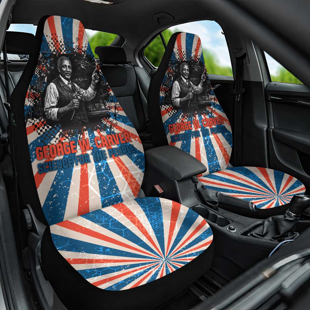 George Washington Carver Car Seat Cover with Science Teaching Scene, Education Is the Key Quote - African Pride