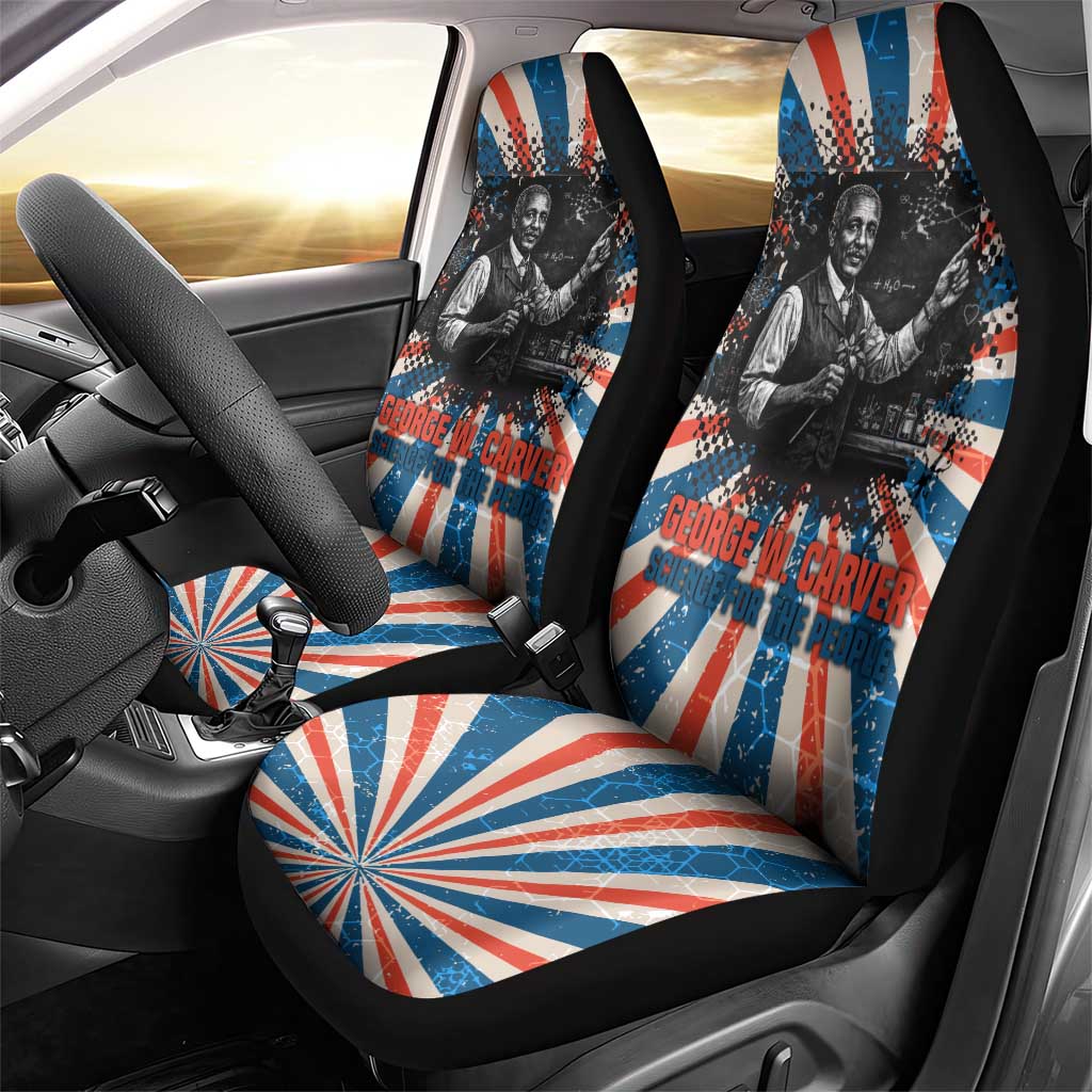 George Washington Carver Car Seat Cover with Science Teaching Scene, Education Is the Key Quote - African Pride