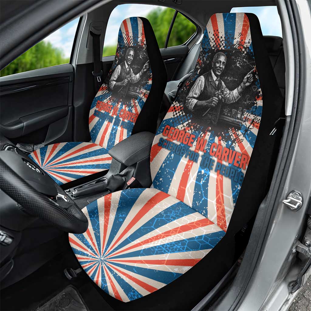 George Washington Carver Car Seat Cover with Science Teaching Scene, Education Is the Key Quote - African Pride
