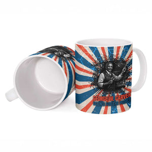 George Washington Carver Ceramic Mug with Science Teaching Scene, Education Is the Key Quote - African Pride