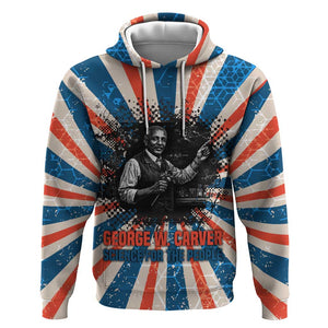 George Washington Carver Hoodie with Science Teaching Scene, Education Is the Key Quote - African Pride