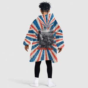 George Washington Carver Kid Wearable Blanket Hoodie with Science Teaching Scene, Education Is the Key Quote - African Pride
