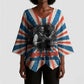 George Washington Carver Kimono Sleeve Blouse with Science Teaching Scene, Education Is the Key Quote - African Pride