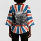 George Washington Carver Kimono Sleeve Blouse with Science Teaching Scene, Education Is the Key Quote - African Pride