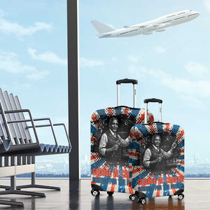 George Washington Carver Luggage Cover with Science Teaching Scene, Education Is the Key Quote - African Pride
