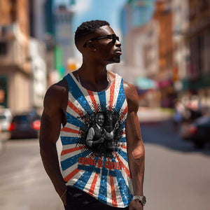 George Washington Carver Men Tank Top with Science Teaching Scene, Education Is the Key Quote - African Pride