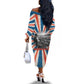 George Washington Carver Off The Shoulder Long Sleeve Dress with Science Teaching Scene, Education Is the Key Quote - African Pride