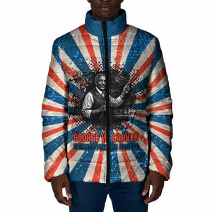 George Washington Carver Padded Jacket with Science Teaching Scene, Education Is the Key Quote - African Pride