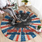George Washington Carver Round Carpet with Science Teaching Scene, Education Is the Key Quote - African Pride