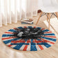 George Washington Carver Round Carpet with Science Teaching Scene, Education Is the Key Quote - African Pride