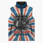 George Washington Carver Sleeveless Puffer Jacket with Science Teaching Scene, Education Is the Key Quote - African Pride