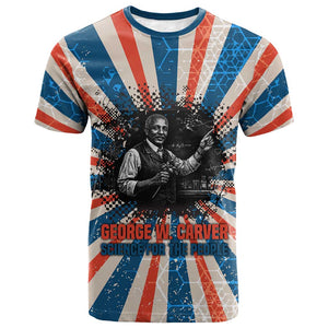 George Washington Carver T shirt with Science Teaching Scene, Education Is the Key Quote - African Pride