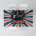 George Washington Carver Tablecloth with Science Teaching Scene, Education Is the Key Quote - African Pride