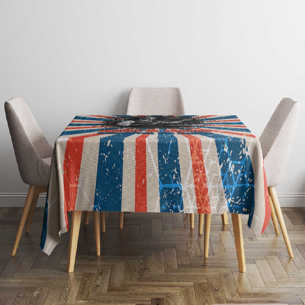 George Washington Carver Tablecloth with Science Teaching Scene, Education Is the Key Quote - African Pride