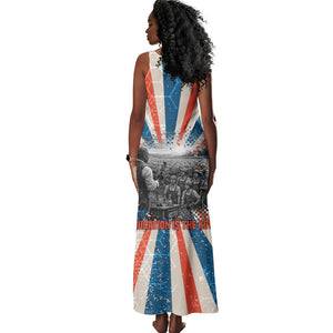 George Washington Carver Tank Maxi Dress with Science Teaching Scene, Education Is the Key Quote - African Pride