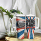 George Washington Carver Tumbler With Handle with Science Teaching Scene, Education Is the Key Quote - African Pride