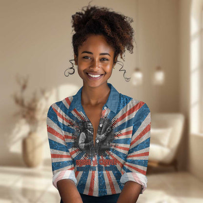 George Washington Carver Women Casual Shirt with Science Teaching Scene, Education Is the Key Quote - African Pride