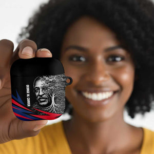 George Washington Carver AirPods Case with Tree Portrait Illustration, Nature Is the Greatest Teacher Quote - African Pride