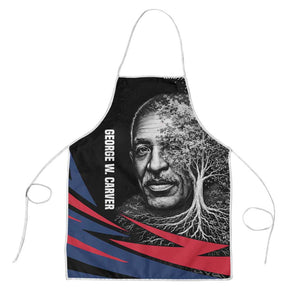 George Washington Carver Apron with Tree Portrait Illustration, Nature Is the Greatest Teacher Quote - African Pride