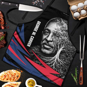 George Washington Carver Apron with Tree Portrait Illustration, Nature Is the Greatest Teacher Quote - African Pride