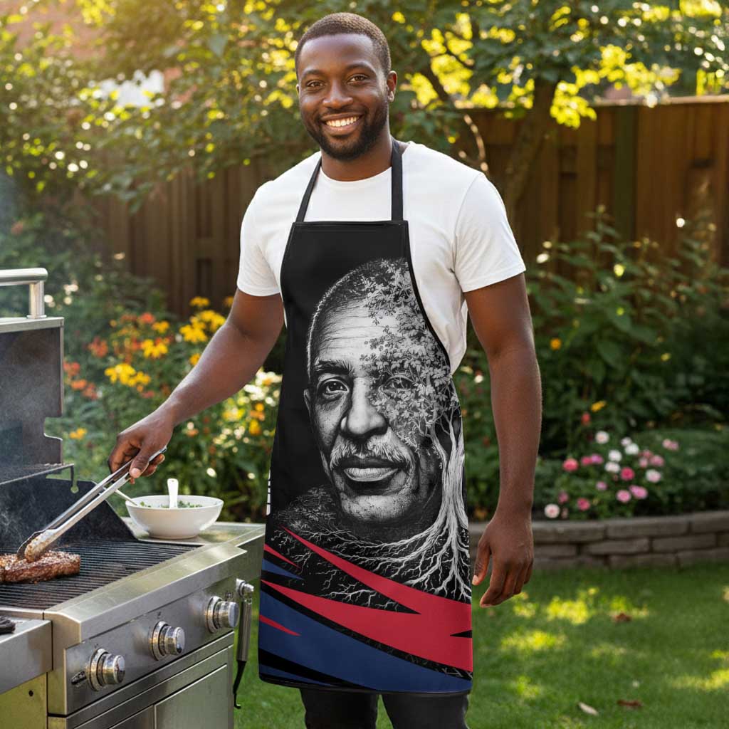 George Washington Carver Apron with Tree Portrait Illustration, Nature Is the Greatest Teacher Quote - African Pride