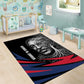 George Washington Carver Area Rug with Tree Portrait Illustration, Nature Is the Greatest Teacher Quote - African Pride