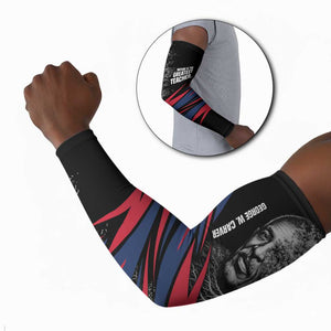 George Washington Carver Arm Sleeves with Tree Portrait Illustration, Nature Is the Greatest Teacher Quote - African Pride