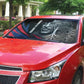 George Washington Carver Auto Sun Shade with Tree Portrait Illustration, Nature Is the Greatest Teacher Quote - African Pride