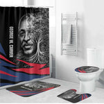 George Washington Carver Bathroom Set with Tree Portrait Illustration, Nature Is the Greatest Teacher Quote - African Pride