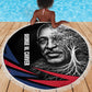 George Washington Carver Beach Blanket with Tree Portrait Illustration, Nature Is the Greatest Teacher Quote - African Pride