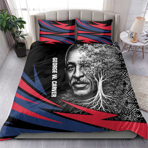George Washington Carver Bedding Set with Tree Portrait Illustration, Nature Is the Greatest Teacher Quote - African Pride