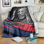 George Washington Carver Blanket with Tree Portrait Illustration, Nature Is the Greatest Teacher Quote - African Pride