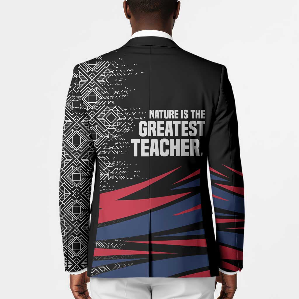 George Washington Carver Blazer with Tree Portrait Illustration, Nature Is the Greatest Teacher Quote - African Pride