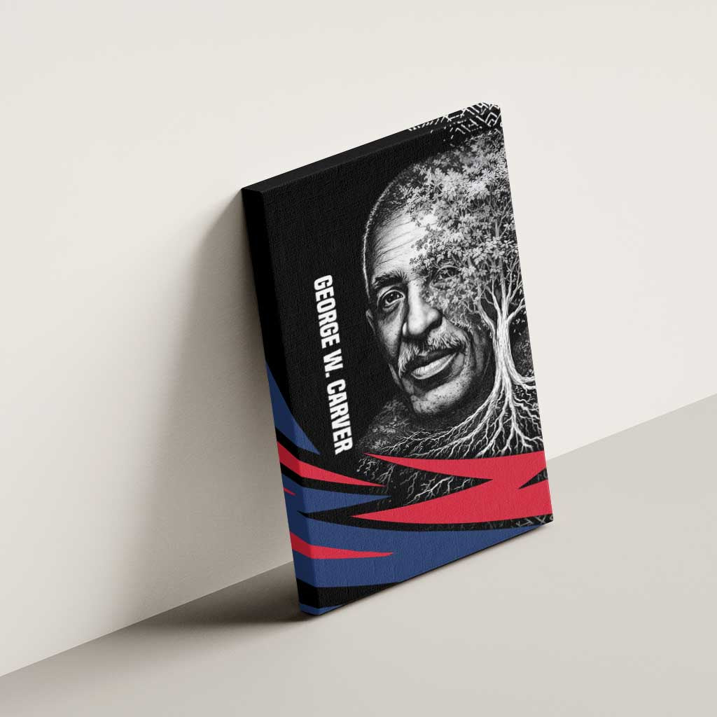 George Washington Carver Canvas Wall Art with Tree Portrait Illustration, Nature Is the Greatest Teacher Quote - African Pride