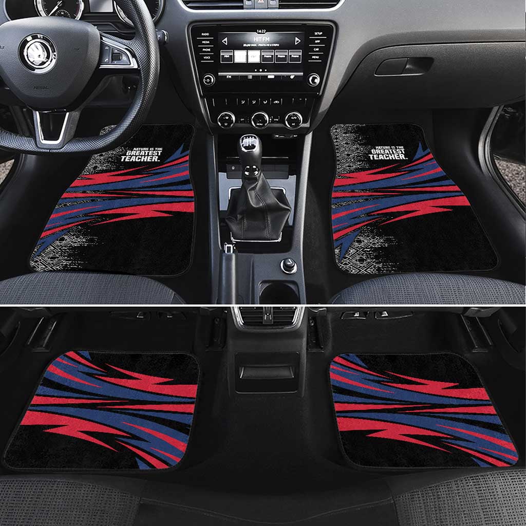 George Washington Carver Car Mats with Tree Portrait Illustration, Nature Is the Greatest Teacher Quote - African Pride