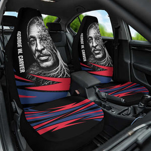 George Washington Carver Car Seat Cover with Tree Portrait Illustration, Nature Is the Greatest Teacher Quote - African Pride