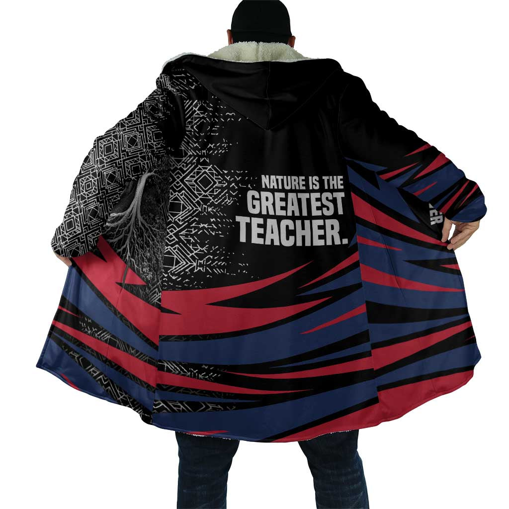 George Washington Carver Cloak with Tree Portrait Illustration, Nature Is the Greatest Teacher Quote - African Pride